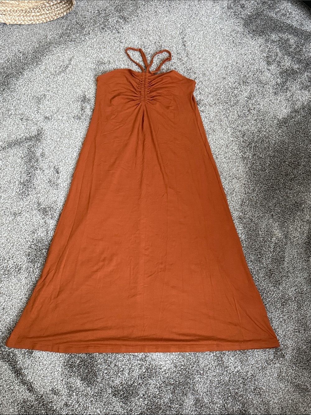 Old Navy Rust Halter Maxi Dress